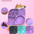Qiunery Slow Feeder Dog Bowls, Dog And Cat Lick Mat With 4 Groove Areas, Bottom Suction Cup Slow Feeder Bowl, Dog Lick Pads, Puppy Essentials For Bathing, Grooming. 