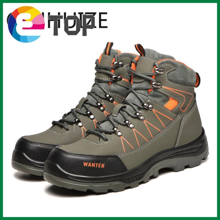 New high-top work cotton shoes anti-smashing anti-piercing construction site safety shoes steel toe cap thickened safety boots men