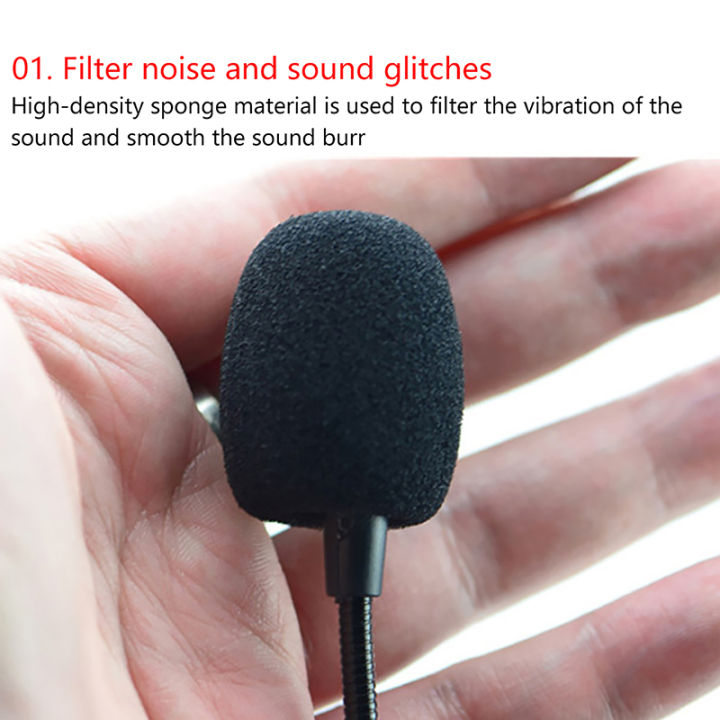 10Pcs%20Black%20Mic%20Protector%20Replacement%20Headset%20Foam%20Covers%20Windscreen%20Windshield%20Sponge%20Covers%20Microphone%20Cover%20for%20Meeting%20Mic%20-%20Image%203