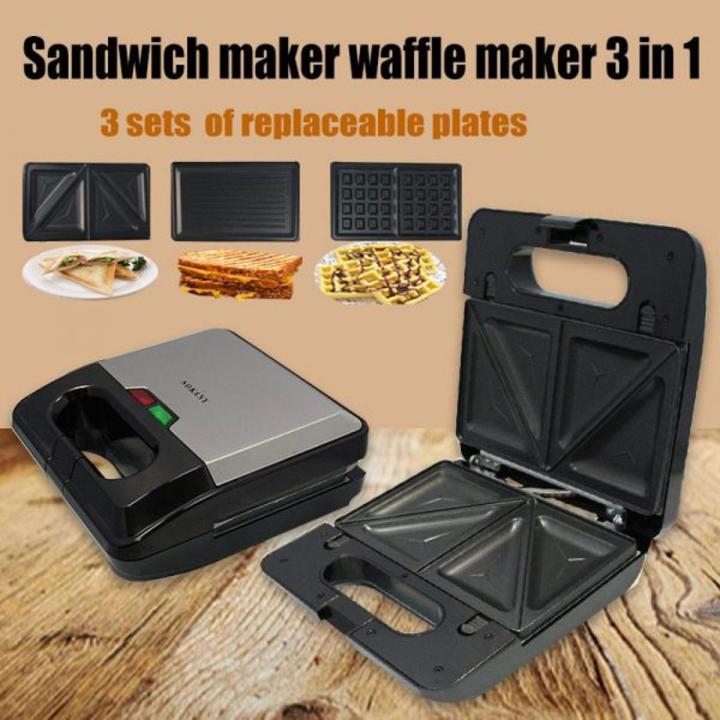 Sokany 3 In 1 Waffle, Grill And Sandwich Maker 750W - KJ-303
