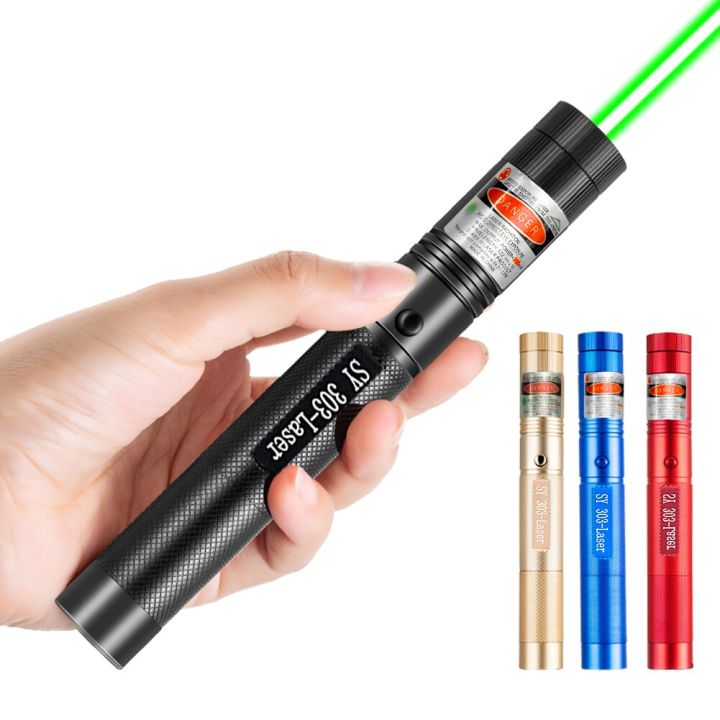 【2023NEW】Powerful Red Green Laser Pointer Pen Astronomy Visible Beam Light 532nm 650nm Lazer Pen Adjustable Focus 18650 Or 16340 Powered