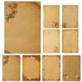 Kraft Paper Stationery Letterform Letter Pad Sketch Pad Letterhead Vintage Writing Paper Letter Paper Flower Design. 