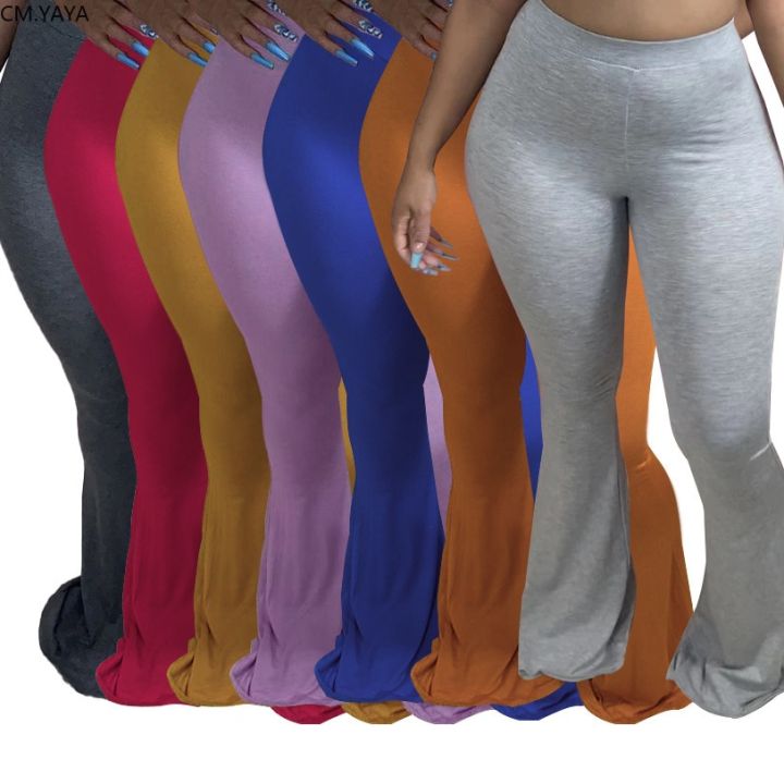 Casual%20S-4XL%20Plus%20Size%20Women%20Elastic%20Wide%20Leg%20Flare%20Pants%20Leggings%20High%20Waist%20Trousers%20Draped%20Jogger%20Pants%20Sweatpants%20BQ%20-%20Image%203