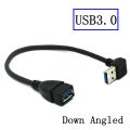 USB Extension Cable USB 3.0 Male To Female Right Angle 90 Degree USB Adapter UP/Down/Left/Right Cabo USB 0.2M. 