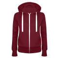 Ladies Casual Long Sleeve Plus Pocket Hooded Zipper Sweater Jacket Cardigan for Women's Clothing 2023 Autumn Winter Sports Coat. 