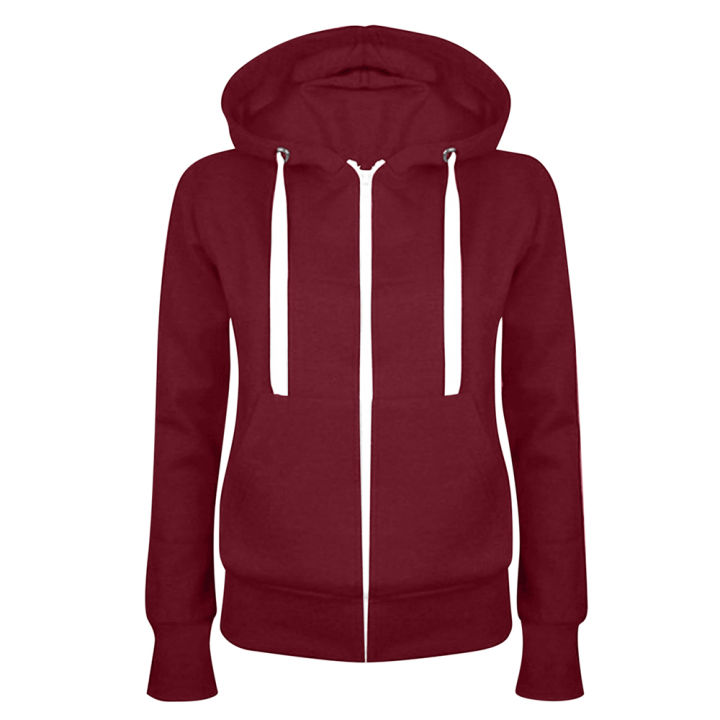 Ladies Casual Long Sleeve Plus Pocket Hooded Zipper Sweater Jacket Cardigan for Women's Clothing 2023 Autumn Winter Sports Coat
