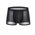 Summer Ice Silk Men Underwear Seamless Transparent Boxer Shorts Ultra Thin Sheer Breathable Comfortable Panties Underpants.