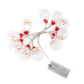 LED Snowmans String Light Outdoor for Christmas Garden Decor for Holiday Lighting Decor Wedding Decor Light 1.5M 10 Lamp. 