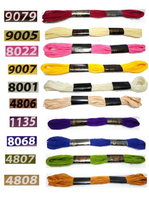 12%20Pieces/Skeins%20Embroidery%20Floss%20Cross%20Stitch%20Thread%20/%20DMC%20Thread%20For%20Embroidery%206%20line%20thread%20Cotton%20Embroidery%20Thread%20-%20Image%206
