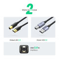 Ugreen USB Printer Cable USB Type B Male to A Male USB 3.0 2.0 Cable for Canon Epson HP ZJiang Label Printer DAC USB Printer. 