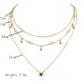 Understated -Crystal Stars Pendant Necklaces For Women Choker Necklace Multilayer Female Jewelry Gift - Necklace For Girls- Progressively Better.