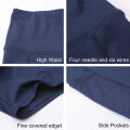 Women Quick Dry Yoga Shorts Compression Workout Tights Gym Training Fitness Sport Shorts Side Pockets Tummy Control Running Leggings.