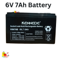 6v 7Ah Rechargeable Sealed Lead Acid (Rechargeable SLA) Battery.