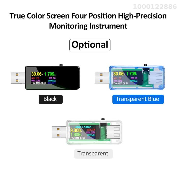 13 in 1 USB Tester Current Voltage Indicator Color LCD Display USB ...