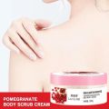 Exfoliating Scrub Pomegranate Seed Tender Skin Body Deep Cleansing Remove Dead Skin Softens Cuticles Whitening Shrink Pores 200g. 