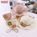 FEEDDI New infant girl cap beach cap cap beach straw hat cap baby baby shading summer fisherman cap. 