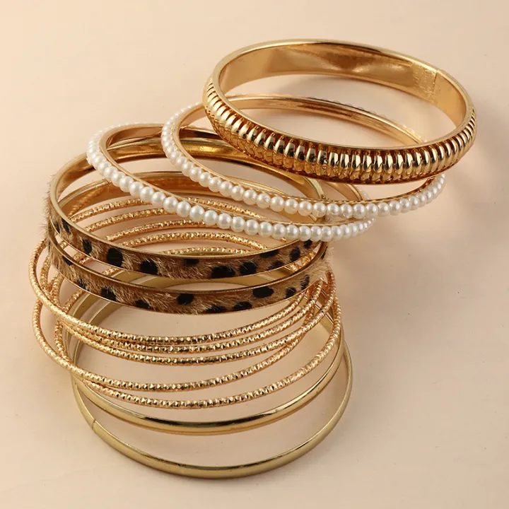 %E3%80%90Beiver%20Jewelry%20Store%20%20%E3%80%91Fashion%20Western%20Jewelry%20Metal%20Bangles%20Pcs%20Leopard%20Pearl%20Gold%20Bracelet%20Bangles%20For%20Womens%20And%20Girls%20-%20Image%205