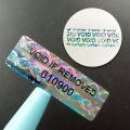 holographic sticker security seals tamper proof labels with Unique serial number safe warranty sticker void seal 1x3 cm silver. 