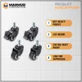4Pcs Furniture Caster Heavy Duty 200kg 1.5 inch 40mm 360 Rotatable Screw Swivel Castor Wheels Trolley Rubber Protective.