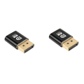 2X 4K Displayport Dummy Plug DP Virtual Display Adapter EDID Headless Ghost Emulator for PC Graphics Video Card. 
