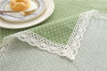 【Top Selling Item】 White Dot Lace Tablecloth 100x140cm Polyester Cotton Table Cloth Table Runner for Wedding Dining New Year Xmas Cover Towel Table Covers. 
