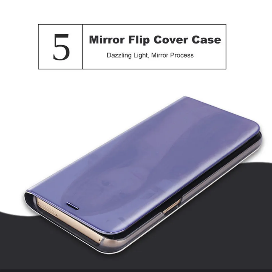 Smart Mirror Flip Phone Case For VIVO V15 Pro View PU Leather