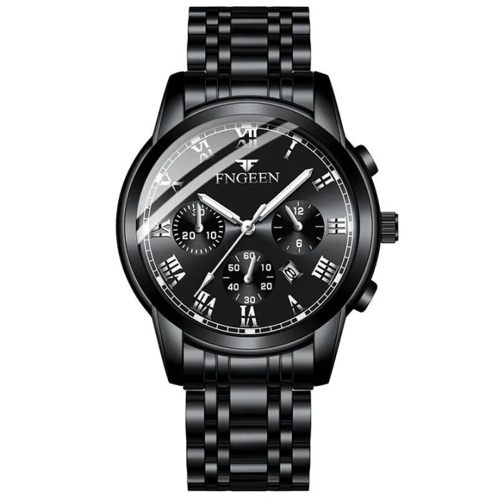 FNGEEN%204006%20High%20Quality%20Luxury%20Men's%20Quartz%20Watch%20Luminous%20Calendar%20Stainless%20Steel%20Strap%20Wristwatch%20For%20Men%20-%20Image%205