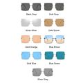 Fashion Oversized Square Sunglasses Women Brand Retro Big Frame Sun Glasses Female Metal Semi-Rimless Designer Oculos De Sol.