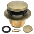 1Set Bathtub Drain Gold Tip Toe Bath Tub Drain Kit with Two-Hole Overflow Faceplate Bath Tub Drain Set Brushed Gold. 