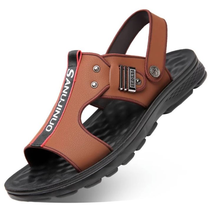 2023%20men's%20sandals,%20genuine%20leather,%20soft%20leather,%20non-slip%20wear-resistant%20beach%20shoes,%20one%20shoe,%20two%20wear%20sandals,%20new%20style%20broadcast%20straight%20-%20Image%205