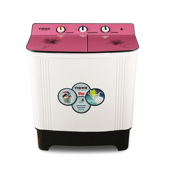 VISION Twin Tub Washing Machine-RE-002-SATOM-8kg - 751071 with Free Delivery