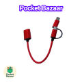 2-in-1 OTG Cable – Micro USB & Type-C Adapter for Smartphone, Tablet, Flash Drive, Mouse, Keyboard Connection.