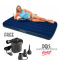 Portable Intex Air Single Bed + Free Electric Pumper. 