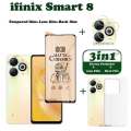 infinix Smart 8 Tempered Glass infinix Smart 8 Screen Protector infinix Smart 8 Camera Lens Protector Full Cover Screen Matte Privacy Glass 3In1 Carbon fiber back film. 