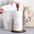 Wooden Kitchen Standing Tissue Paper Towel Roll Rack Holder Holders Toilet Roll Stand Weighted Base. 