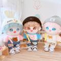 Happy 20cm Mini Overalls Doll Clothes Animal Pattern for Cotton Stuffed Dolls Accessories Suspender Pants Idol Doll's Clothes Outfit. 