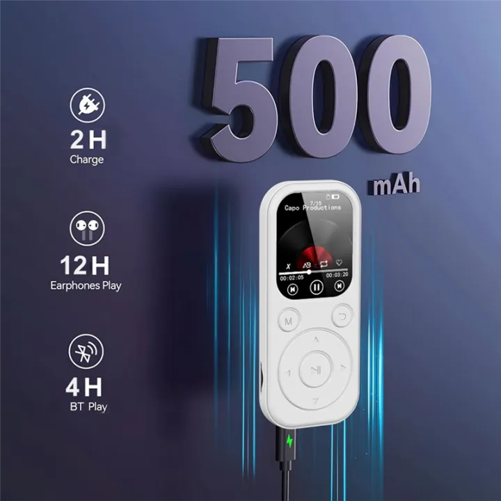 MP3%20Player%20Sports%20Mini%20MP3%20Bluetooth%205.4%20with%20Screen%20Video%20Music%20Player%20Support%20FM%20Radio%20-%20Image%202