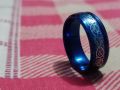 Luminous ring glow in the dark for men Men's punk design.