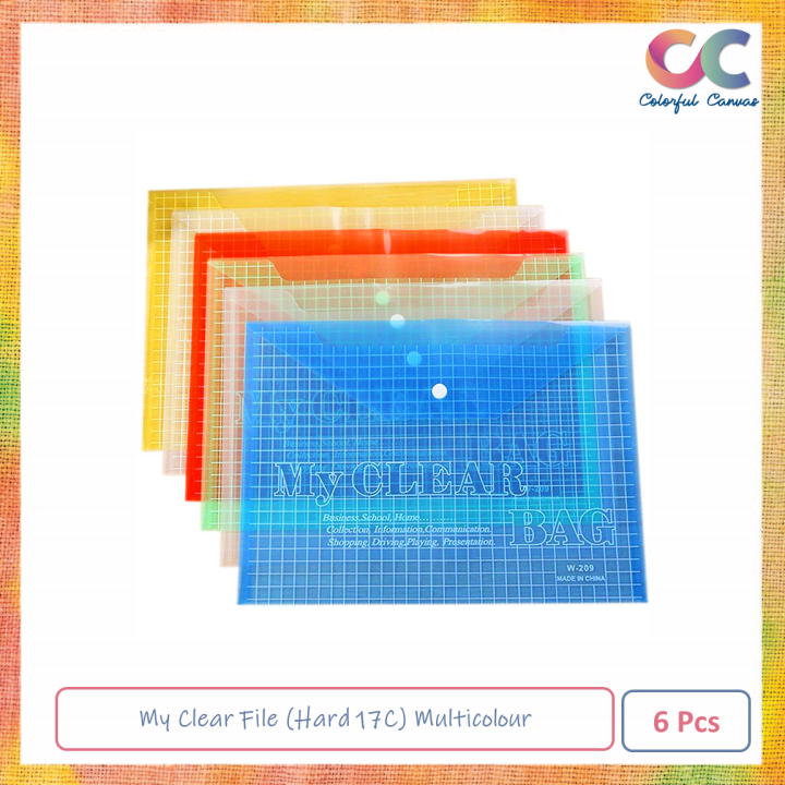 My Clear File (Hard 17C) Multicolour 6 Pcs | Daraz.com.bd