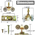2 Pack Sliding Pocket Door Hardware Top Hanger Rollers Wheels Assembly Fit Replacement 1125 & 1500 Hardware Kit. 
