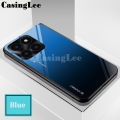 For Honor X6A case Gradient Mirror Tempered Glass Protector Hard Cover For Honor X6A Back Cover Phone Cases.