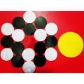 Carrom Guti ,Carrom Coins With Striker- 9 White & 9 Black Coin With 1 Striker - Chess Board. 