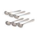 Stainless Steel Soup Spoon Set of 6 Pieces, Soup Spoon, Cereal Spoon, Soba Spoon, Bouillon Spoon - kitchen accessories. 