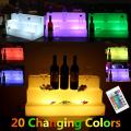 40" 2 Step LED Lighted Glowing Liquor Bottle Display Shelf Home Back Bar Rack -. 