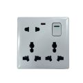 8 Pin Multi with 2 Pin and Dual 3 Pin Combined Function Universal Socket with Switch 8Pin. 