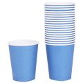 40 Pcs Paper Cups (9Oz) - Plain Solid Colours Birthday Catering, 20 Pcs Blue & 20 Pcs Red. 