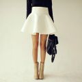 Cute Mini Skirts New Female Clothes Hot Women Korean Preppy Style Autumn Basic High Waist Black A Line Mini Skirt s.