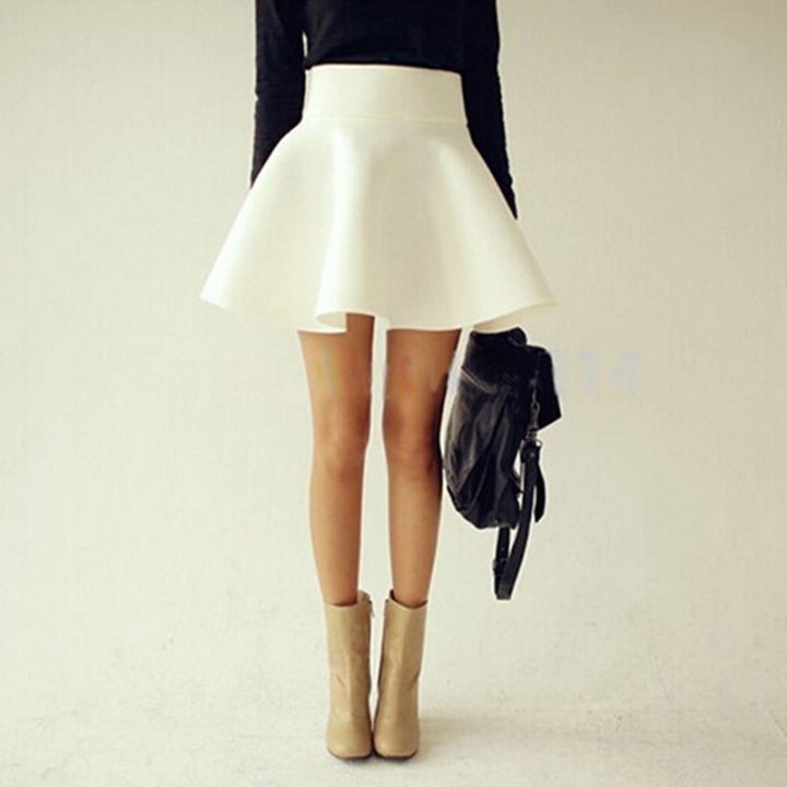 Cute Mini Skirts New Female Clothes Hot Women Korean Preppy Style Autumn Basic High Waist Black A Line Mini Skirt s