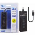 1FT 4-Port USB3.0 Expander Hub,USB 3.0 Fast Data Hub with Individual LED Power On/Off Switches,Portable USB Port Extender for Laptops, USB Flash Drives and More.
