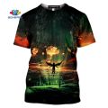 Horror Hell Devil Demon Satan Handshake Angel 3D Print Women Man's T-shirt Harajuku T shirt Summer Tshirt Hip Hop Casual Shirt. 